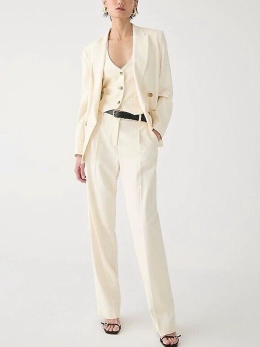 JCrew Essential Wide Leg in drapey Twill